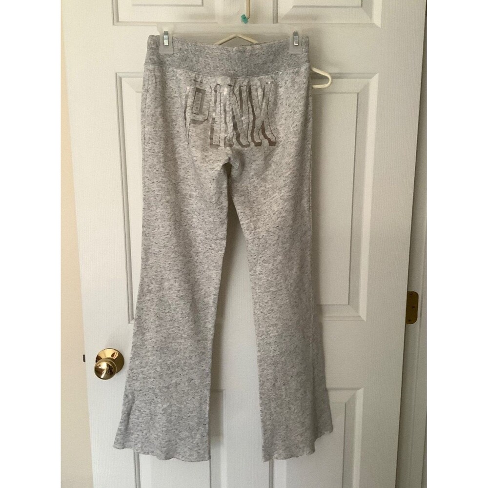 PINK Victoria Secret grey sweatpants XS wide leg bottom flare
